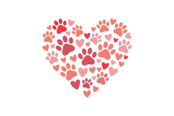Download Pet Paw Heart Love Design - Premium Resources