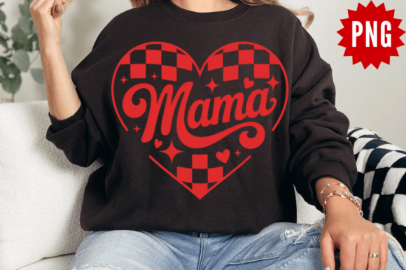 Download Valentines Day Mama Checkered Heart PNG - Valentines day Collection