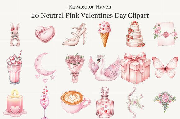 Download Neutral Pink Valentines Day Clipart - Valentines day Collection
