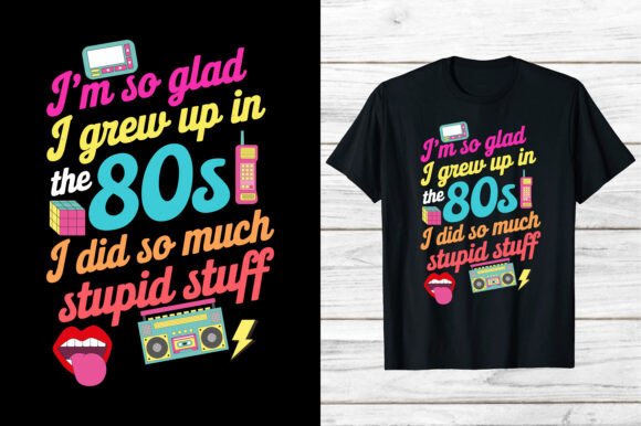 Download 80s Retro T-shirt 80s Funny Love Design - Premium Bundle